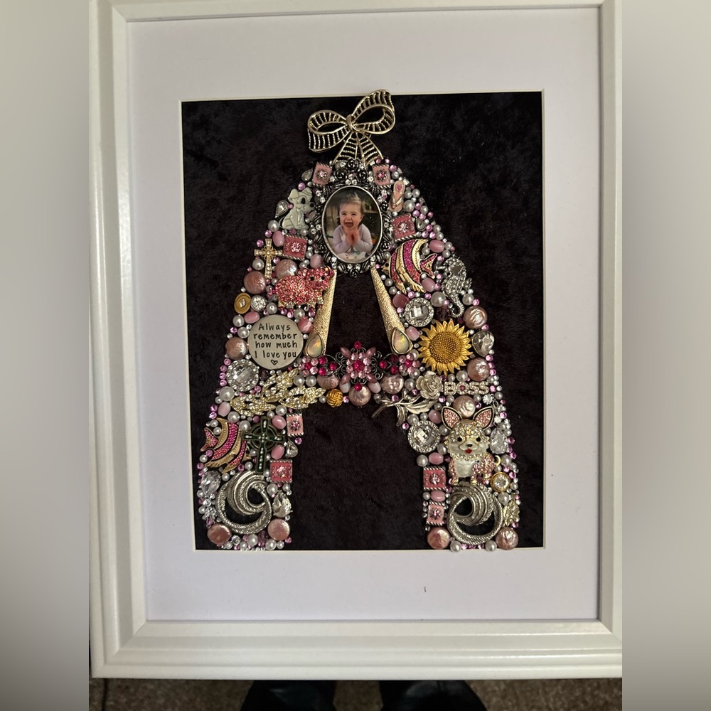 Upcycled Jewelry Initial A